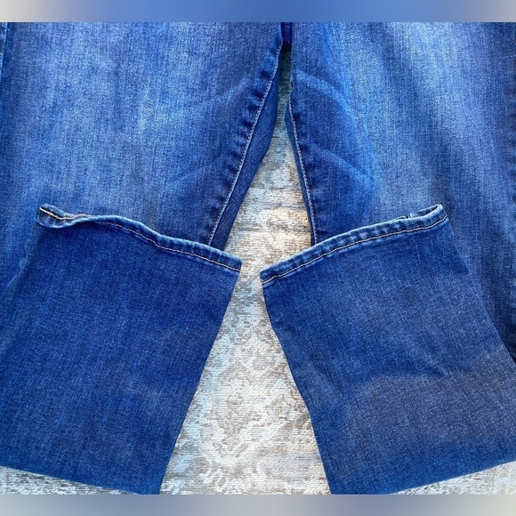 Men's Lucky Brand Jeans Blue 410 Straight Denim 34x30 Zip Logo Whiskers Gorpcore - Picture 6 of 12